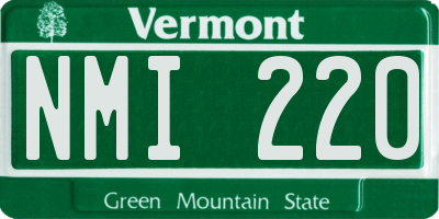VT license plate NMI220