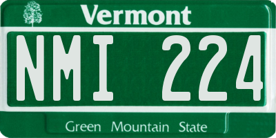 VT license plate NMI224