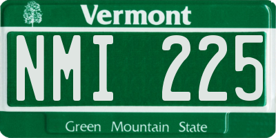VT license plate NMI225