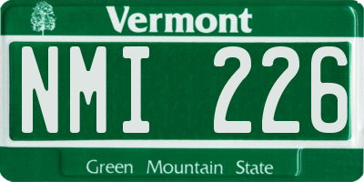 VT license plate NMI226
