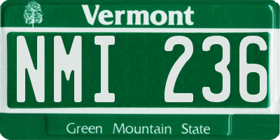 VT license plate NMI236