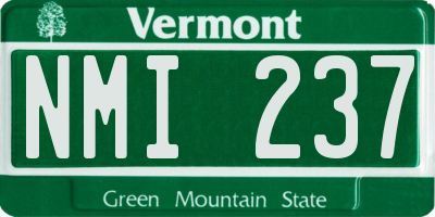 VT license plate NMI237