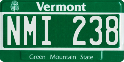 VT license plate NMI238
