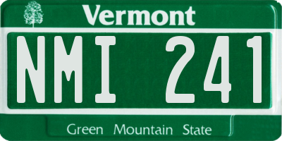 VT license plate NMI241