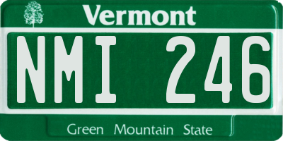 VT license plate NMI246