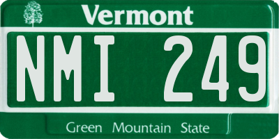 VT license plate NMI249