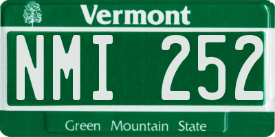 VT license plate NMI252