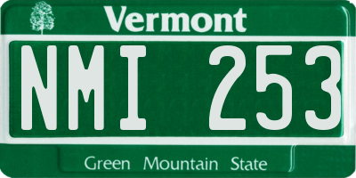 VT license plate NMI253