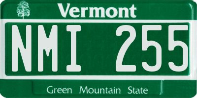 VT license plate NMI255