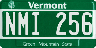 VT license plate NMI256