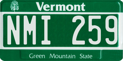 VT license plate NMI259