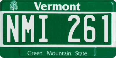 VT license plate NMI261