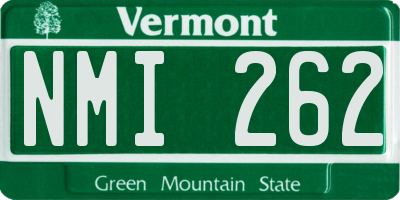 VT license plate NMI262