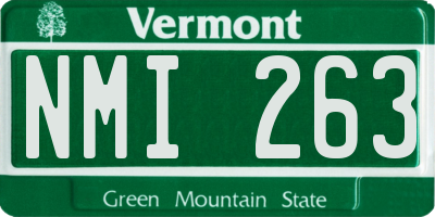 VT license plate NMI263