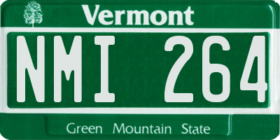 VT license plate NMI264