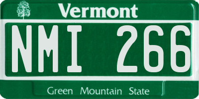 VT license plate NMI266