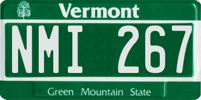 VT license plate NMI267