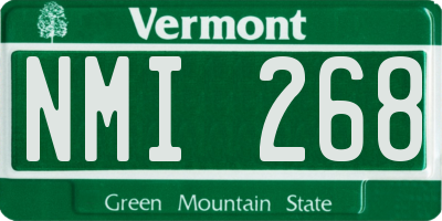 VT license plate NMI268