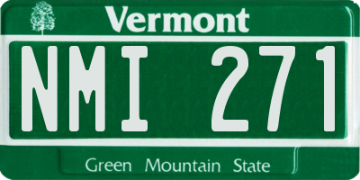 VT license plate NMI271
