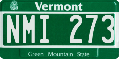 VT license plate NMI273