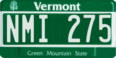 VT license plate NMI275