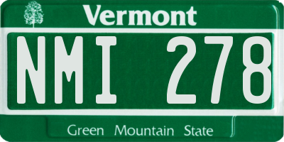 VT license plate NMI278