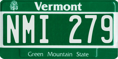 VT license plate NMI279
