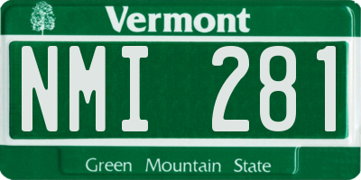 VT license plate NMI281