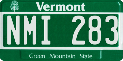 VT license plate NMI283