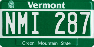 VT license plate NMI287