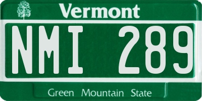 VT license plate NMI289