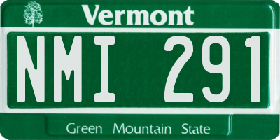 VT license plate NMI291