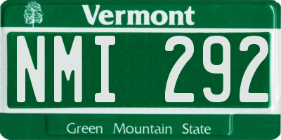 VT license plate NMI292