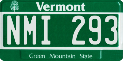VT license plate NMI293