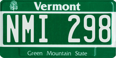 VT license plate NMI298