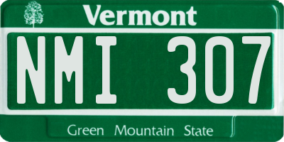 VT license plate NMI307