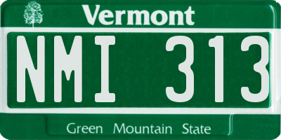 VT license plate NMI313