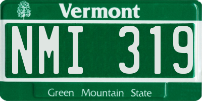 VT license plate NMI319