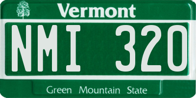 VT license plate NMI320