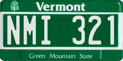 VT license plate NMI321