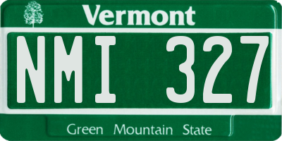 VT license plate NMI327