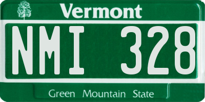 VT license plate NMI328