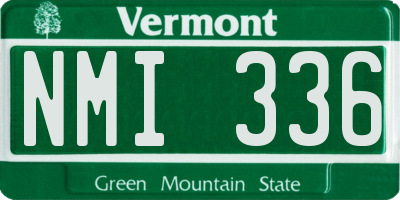 VT license plate NMI336