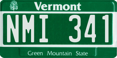 VT license plate NMI341