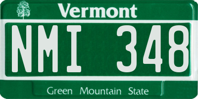 VT license plate NMI348