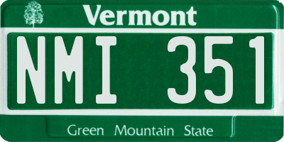 VT license plate NMI351