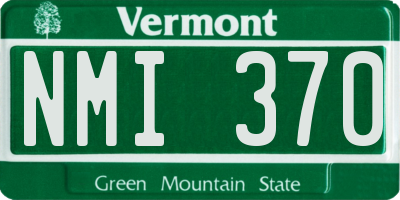 VT license plate NMI370