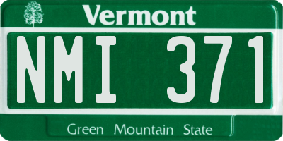 VT license plate NMI371
