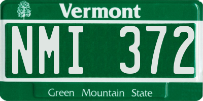 VT license plate NMI372