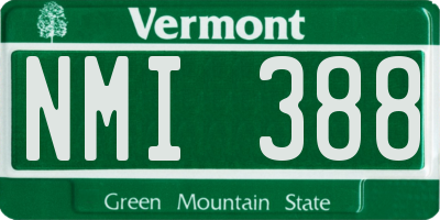 VT license plate NMI388